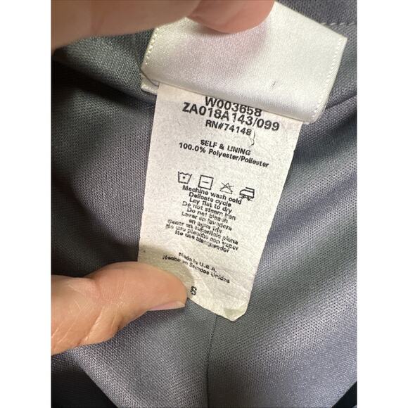 VTG Words Maxi Dress S Gray Faded Floral V Neck 90s Y2K Made In USA - Picture 4 of 7